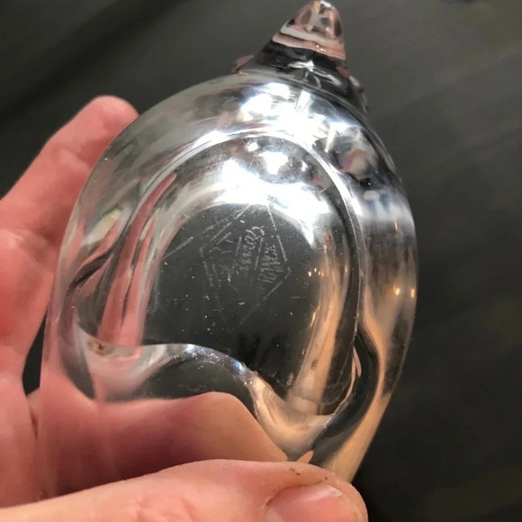 PAIR FRENCH Vintage Cristalleries de Vannes-le-Châtel Crystal Bird Trinket Bowls - Picture 7 of 8